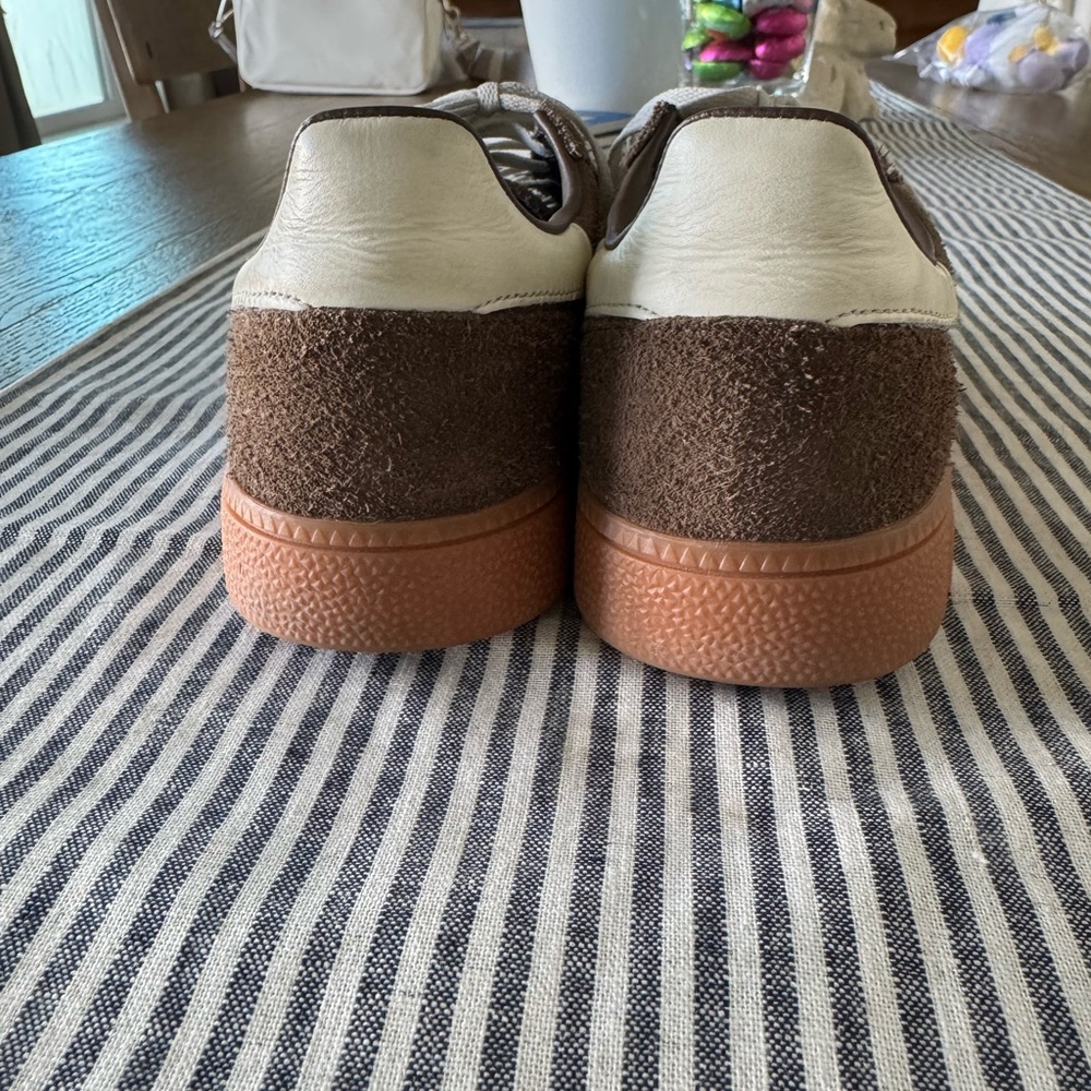 Adidas Spezial Women’s Brown Suede Sneakers with White Stripes - Picture 5 of 9